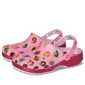CROCS Kids Pink Glitter Princess Character Clogs